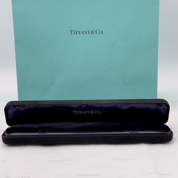 Tiffany & Co. Jewelry - New Tiffany & Co. Black Suede Bracelet Jewelry Box Presentation Keepsake Box